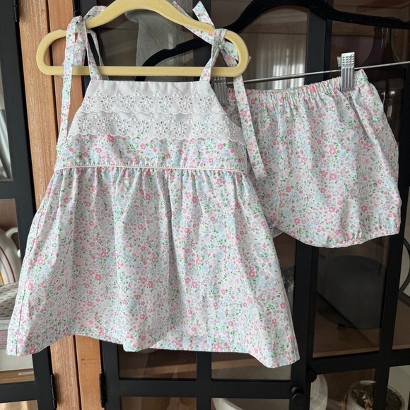 TBBC Idabelle's Bloomer Set Mountain Brook Mini Floral Worth Avenue Eyelet top - Picture 9 of 10